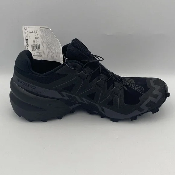 Salomon Women's Speedcross 6 Trail Running Shoes Sz 8.5 US Black Rugged Terrain - Picture 5 of 10